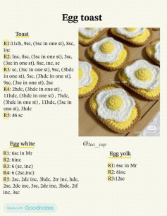 Egg Toast Crochet Pattern: A Delightful Breakfast-Inspired Craft Project