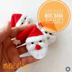 El Yapımı Noel Baba Süsü İçin Kolay Tığ İşi Tarifi