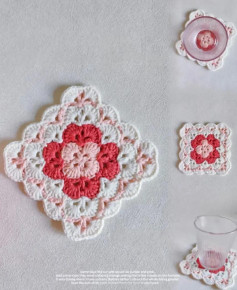 Elegant Crochet Coasters with Floral Design for Home Decor