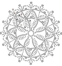 Elegant Crochet Doily Pattern with Intricate Floral Motifs