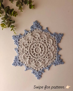 Elegant Crochet Snowflake Doily Pattern Tutorial Available