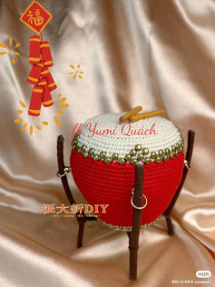 Festive Crochet Drum Pattern for Lunar New Year Celebrations