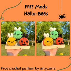 Free Crochet Mods Hallo-Bees Pattern by N.Y Arts