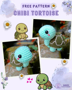Free Crochet Pattern: Cute Chibi Tortoise Amigurumi Design
