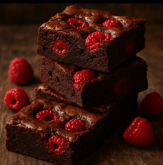 Fudgy Raspberry Delight: Chocolate Bliss with a Tangy Twist