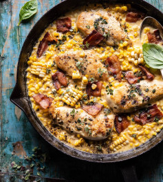 Garlic Butter Creamed Corn Chicken Delight