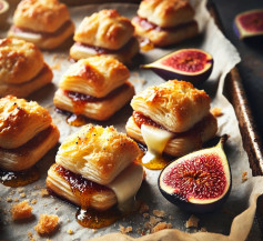 Golden Fig and Brie Puff Delights