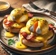 Golden Hollandaise Eggs Benedict Delight