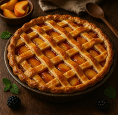 Golden Peach Vanilla Custard Bliss