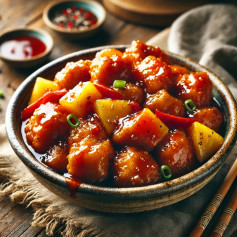 Golden Pineapple Sweet & Sour Chicken Delight