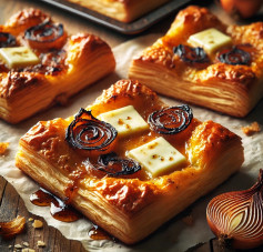 Gooey Brie & Caramelized Onion Squares