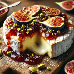 Gourmet Baked Brie with Fig and Pistachio Delight
