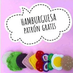 Hamburguesa de Colores Tejidos a Mano