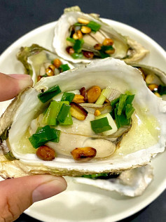 Hàu Nướng Mỡ Hành