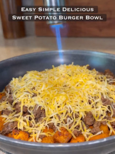 Hearty Sweet Potato Burger Bliss Bowl