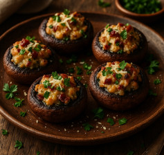 Herbed Cream Cheese Stuffed Portobello Delights