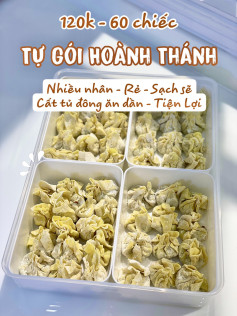 Hoành Thánh Tiện Lợi: Nhiều Nhân, Dễ Dàng Tự Gói, Cất Tủ Đông