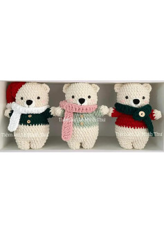 Hướng dẫn móc len ba chú gấu dễ thương cho mùa đông