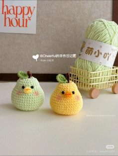 Hướng dẫn móc len chim quả lê dễ thương cho ngày vui vẻ
