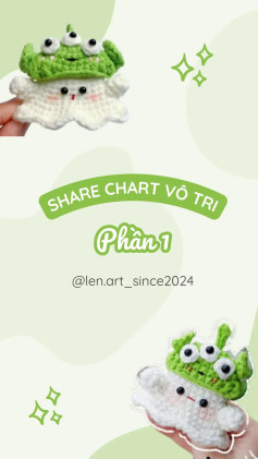 Hướng dẫn móc len chú bạch tuộc đội mũ người ngoài hành tinh