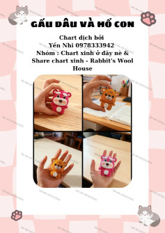 Hướng dẫn móc len gấu dâu và hổ con dễ thương