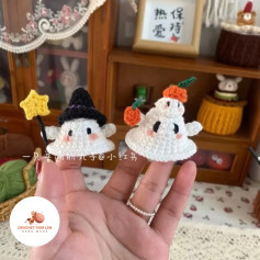Hướng dẫn móc len hình ma dễ thương cho mùa Halloween