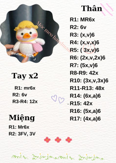 Hướng dẫn móc len hình vịt dễ thương cho người mới bắt đầu