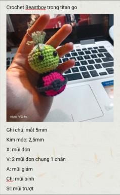Hướng dẫn móc len nhân vật xanh đáng yêu từ Titan Go