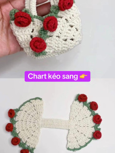 Hướng dẫn móc len túi xách hoa hồng đơn giản và đẹp mắt