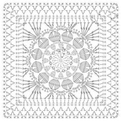 Intricate Crochet Mandala Pattern with Geometric Borders