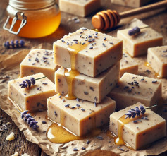 Lavender Honey Bliss Fudge Squares