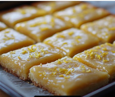 Lemon Brownies with Lemon Glaze