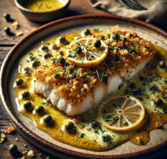 Lemon Herb-Crusted Fish with Caper Butter Bliss