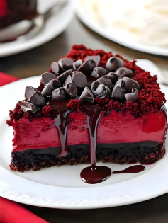 Luscious Red Velvet Cookie Dough Cheesecake Delight