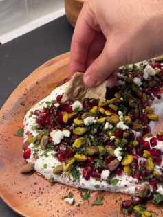 Mediterranean Delight: Pomegranate Pistachio Feta Spread