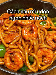 Mì Udon Xào Tôm Đậm Đà Ngon Lành
