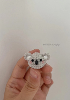 Móc len hình đầu koala dễ thương và đơn giản