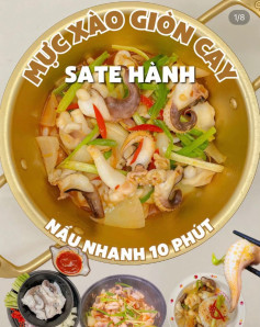 Mực Xào Cay Sả Ớt - Giòn Tan Ngon Miệng