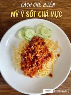 Mỳ Ý Sốt Chả Mực Thơm Ngon Đậm Đà Hương Biển