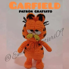 Patrón de amigurumi de Garfield gratis para crochet