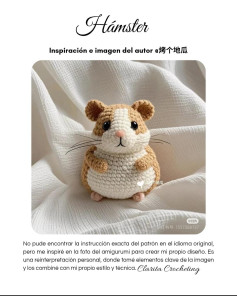 Patrón de amigurumi de hámster adorable para principiantes en crochet