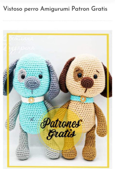 Patrón de Amigurumi de Perro Colorido Gratis