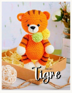 Patrón de amigurumi de tigre adorable para principiantes
