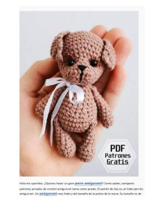 Patrón de amigurumi: lindo perrito tejido a mano