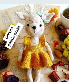 Patrón de ciervita adorable y gratuito para crochet