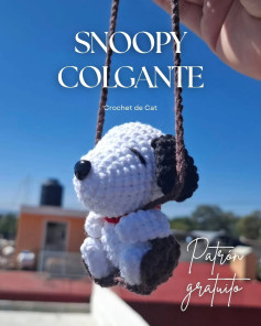 Patrón de crochet para colgante de Snoopy