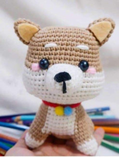 Patrón de crochet para un adorable perrito de peluche