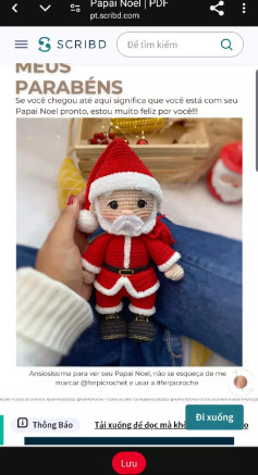 Patrón de ganchillo para Papá Noel adorable y festivo