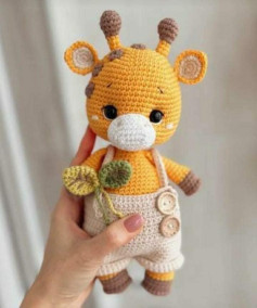 Patrón de jirafa de ganchillo adorable para principiantes