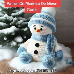 Patrón de Muñeco de Nieve a Crochet Fácil y Gratis